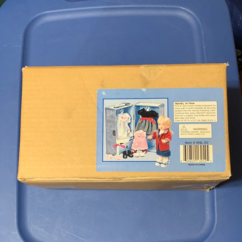 Travel N’ Tina - Unopened Box- 9” Doll with her own traveling wardrobe